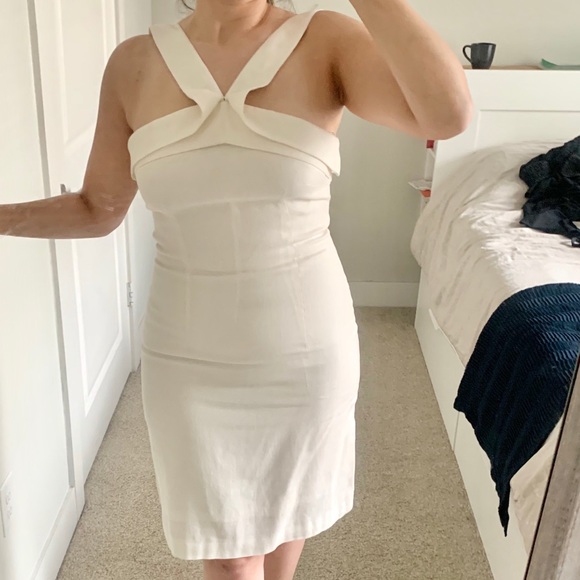 white dress thick straps